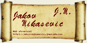 Jakov Mikašević vizit kartica